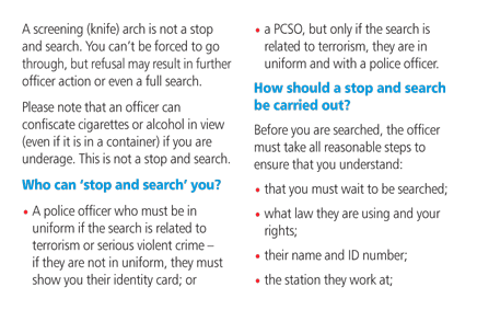 Stop and Search slide show