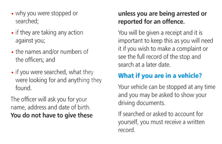 Stop and Search slide show